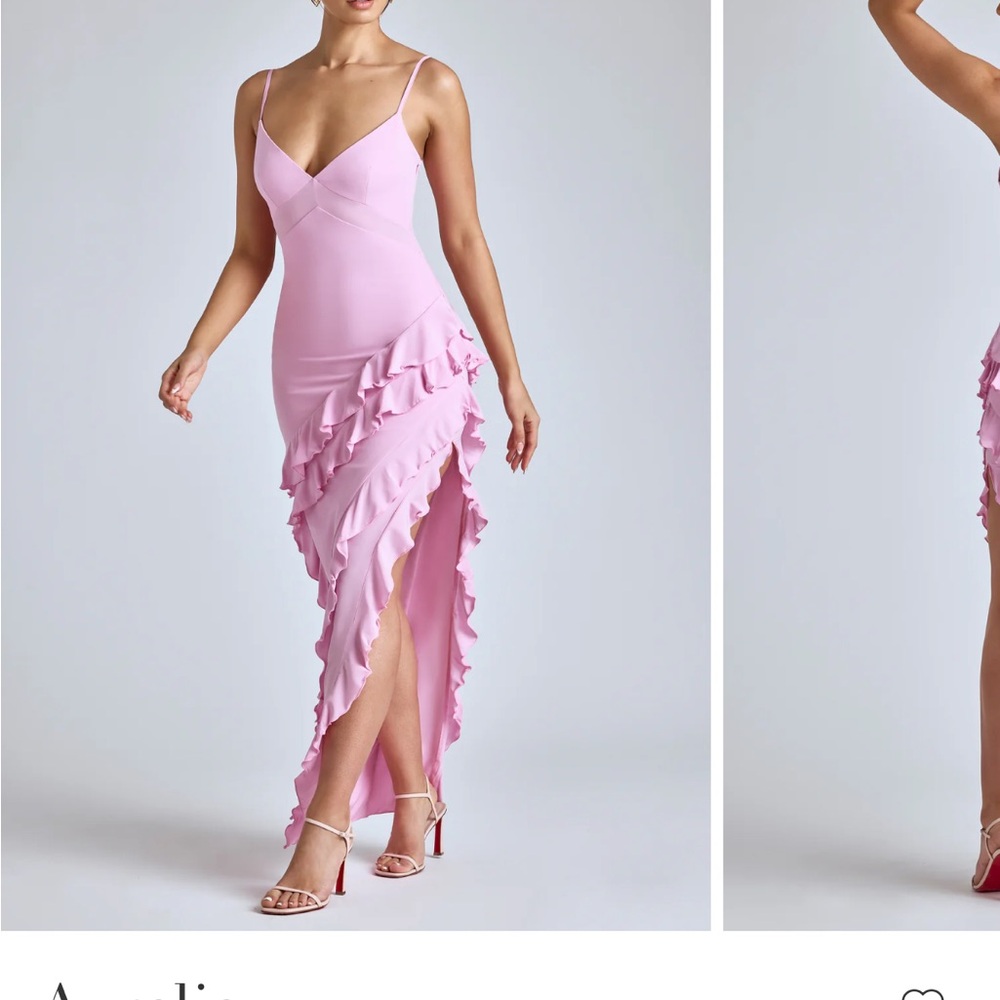 Aurelie Pink Ruffled Dress - Oh Polly